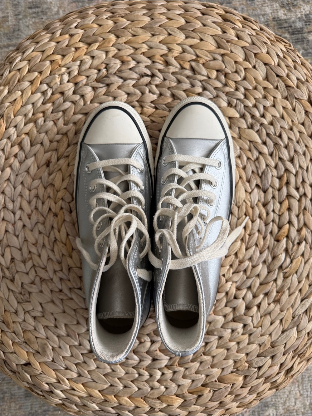 Converse Silver High-Top Sneakers